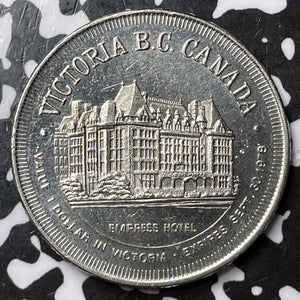 1978 Canada Victoria City of Gardens $1 Dollar Trade Token Lot#D8377