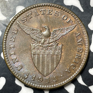 1914-S U.S. Philippines 1 Centavo Lot#E6899 High Grade! Beautiful!