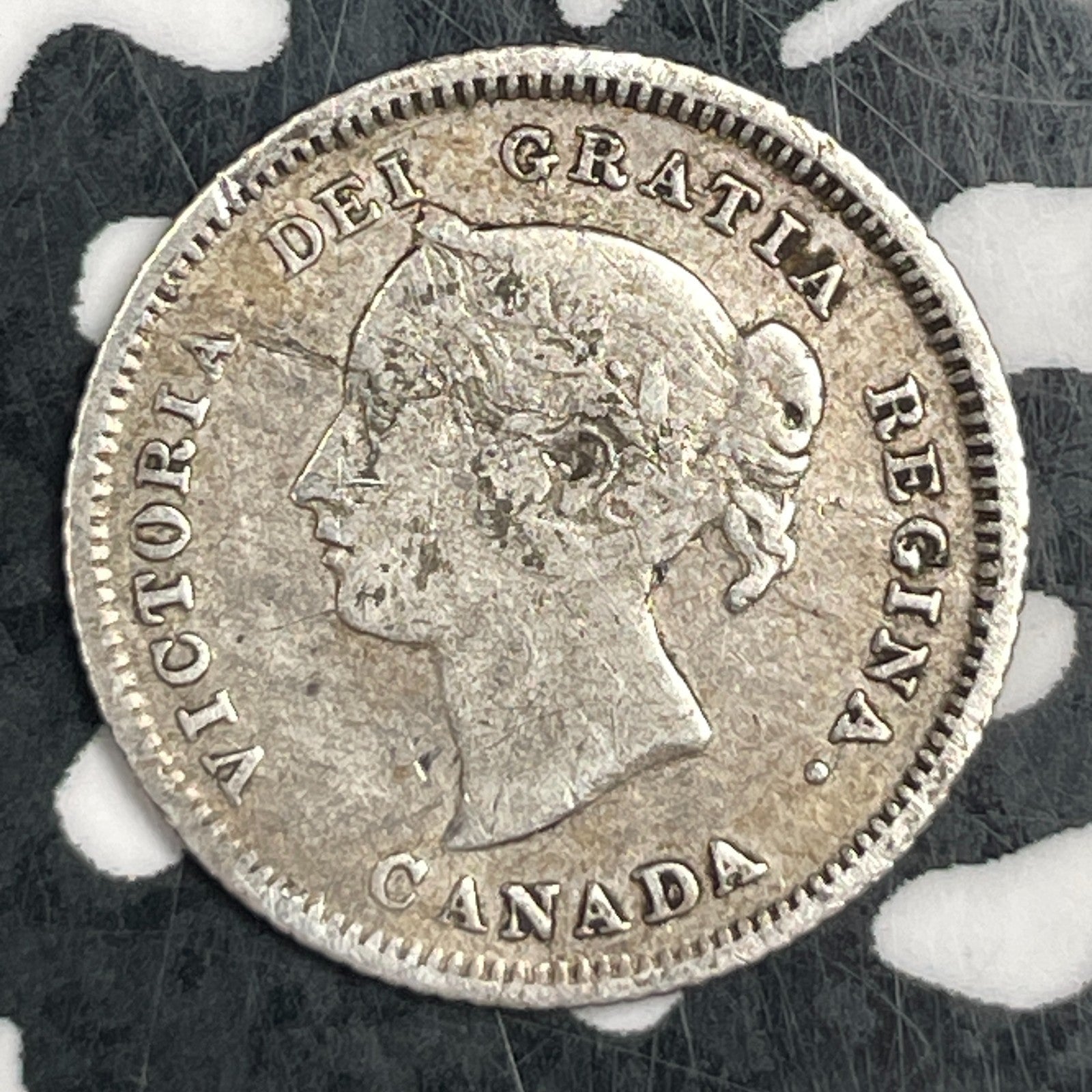 1880-H Canada 5 Cents Lot#F5281 Silver!