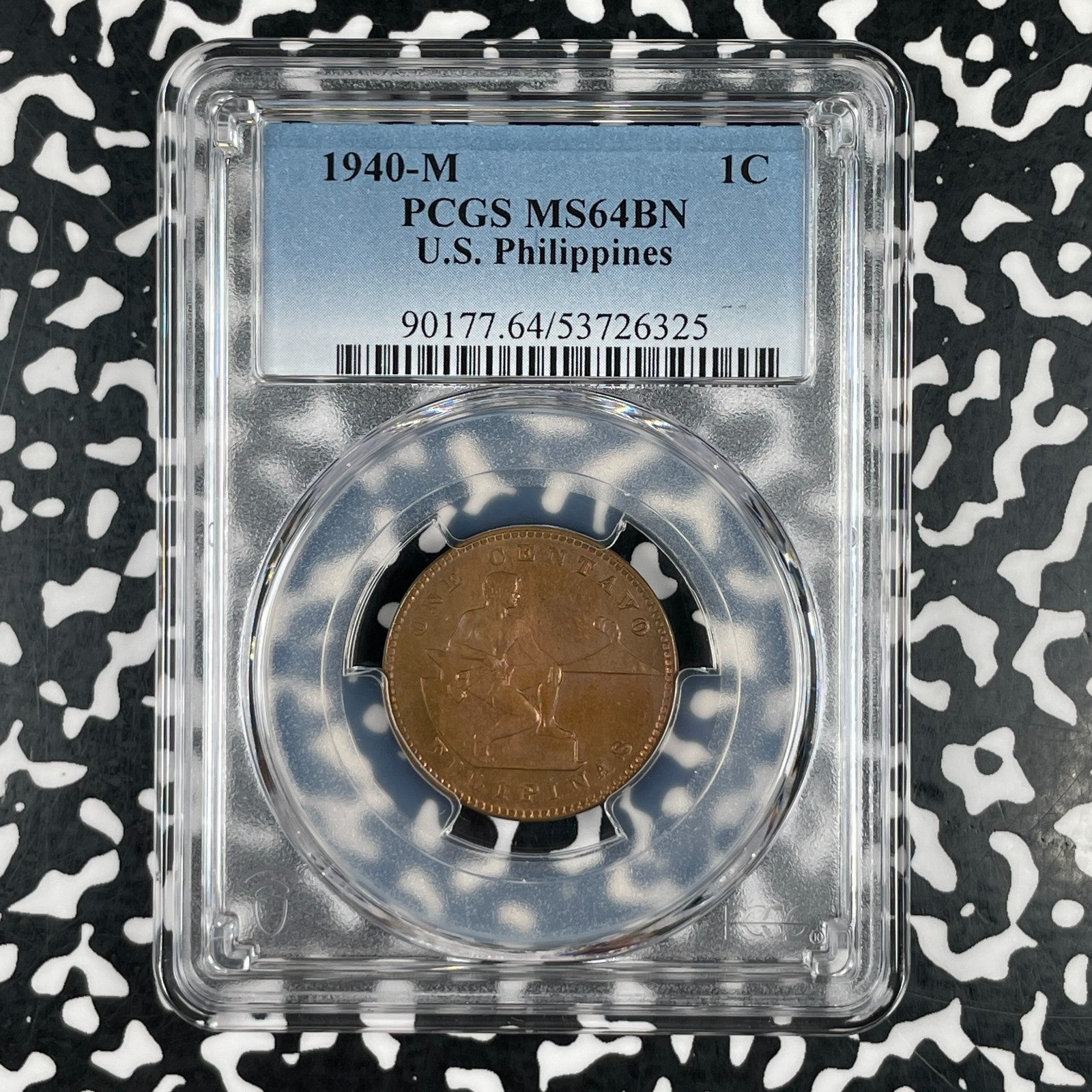 1940-M U.S. Philippines 1 Centavo PCGS MS64BN Lot#G3868 Choice UNC!