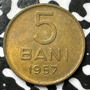 1957 Romania 5 Bani Lot#D8009 High Grade! Beautiful!