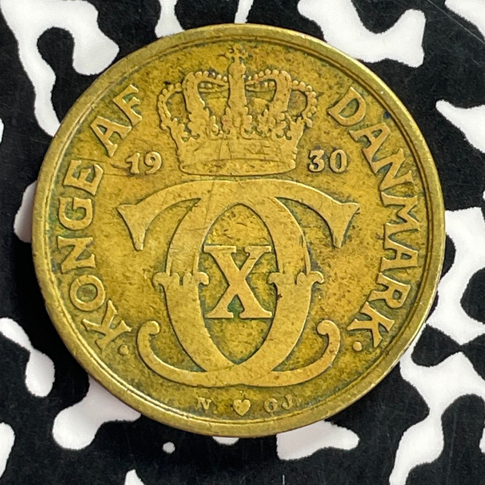 1930 Denmark 1 Krone Lot#T9654