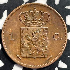 1863 Netherlands 1 Cent Lot#E9850 High Grade! Beautiful!