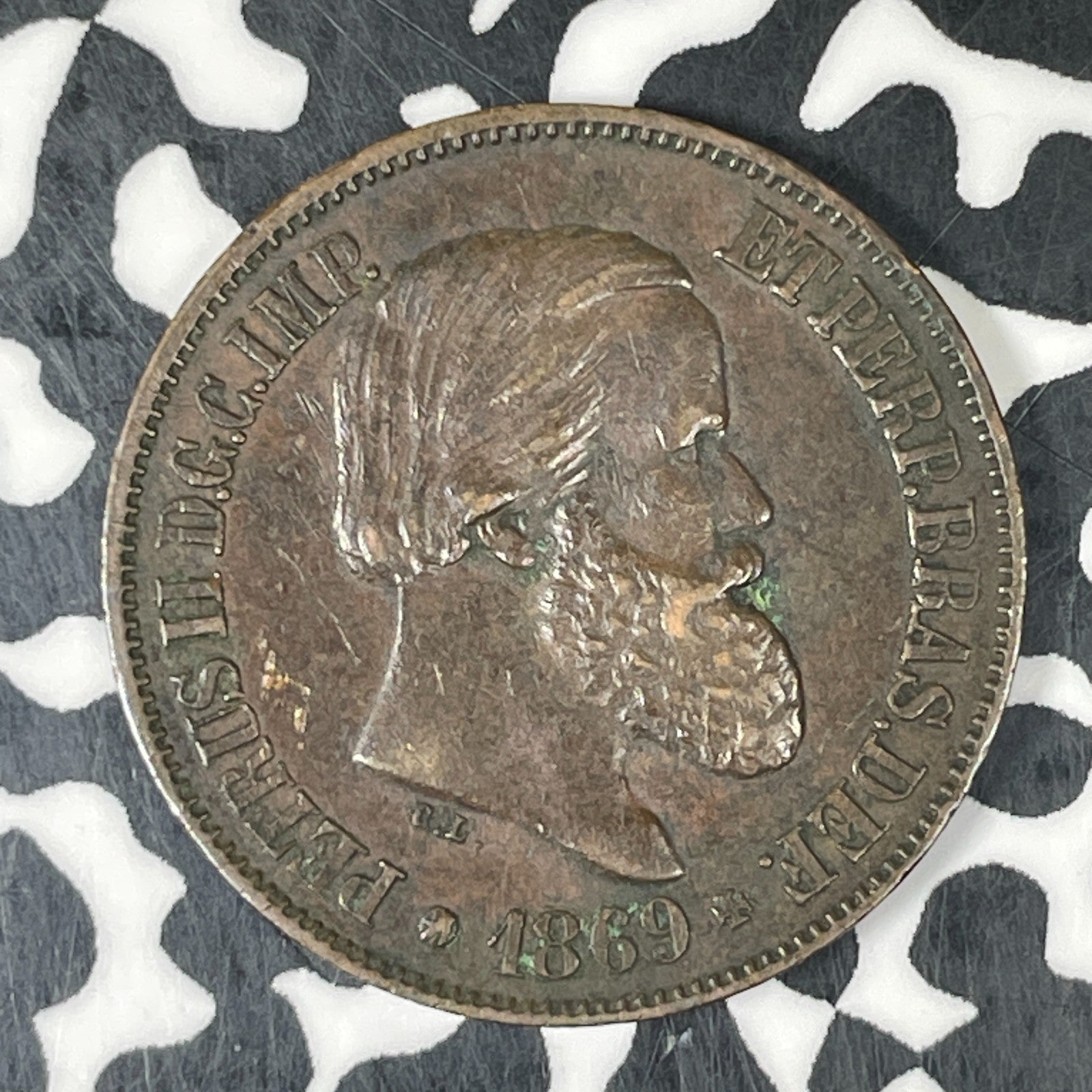 1869 Brazil 20 Reis Lot#C8602 Nice!