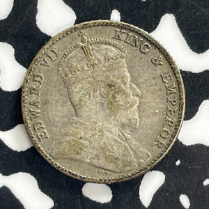 1910 Straits Settlements 5 Cents Lot#C1293 Silver!