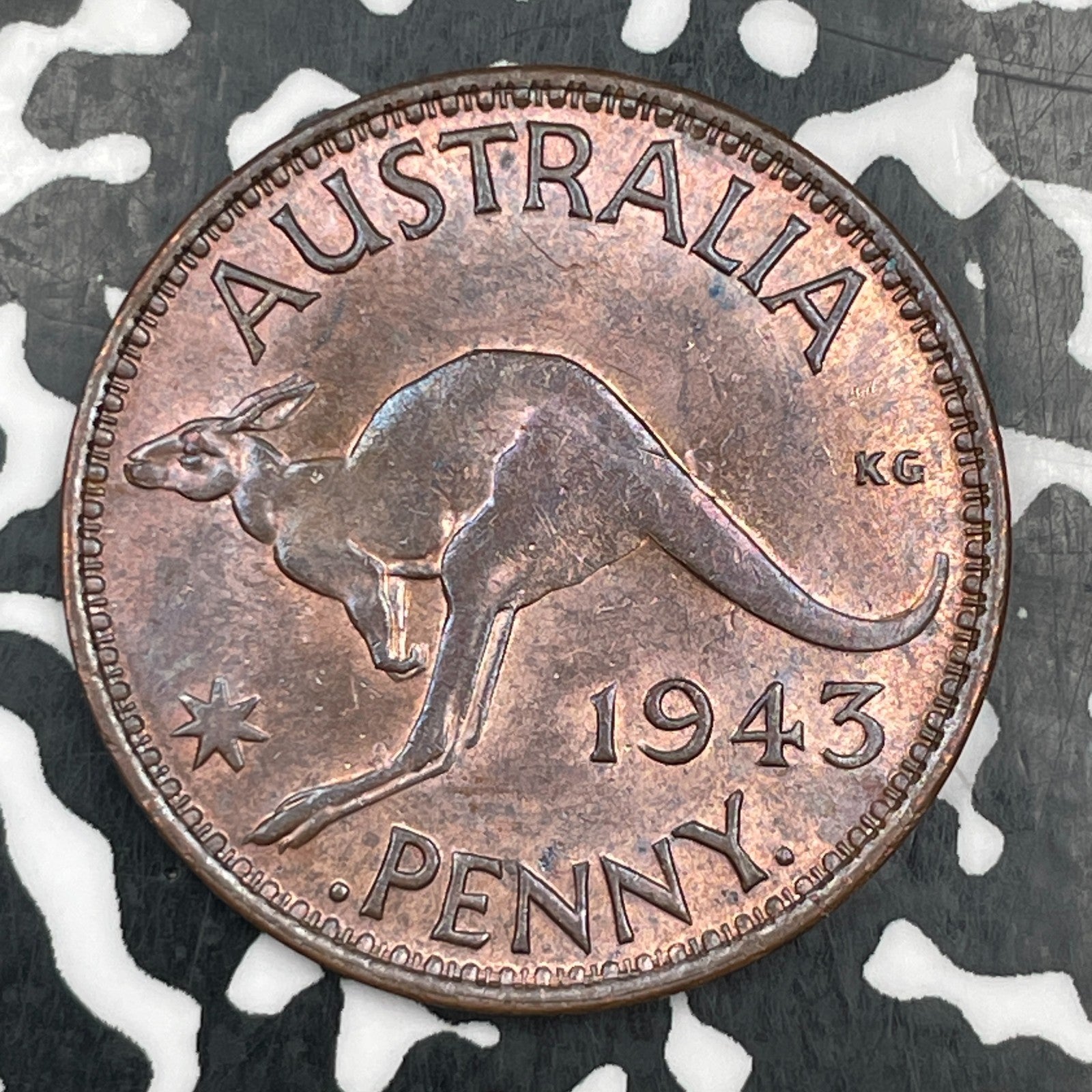 1943-I Australia 1 Penny Lot#F9208 High Grade! Beautiful!