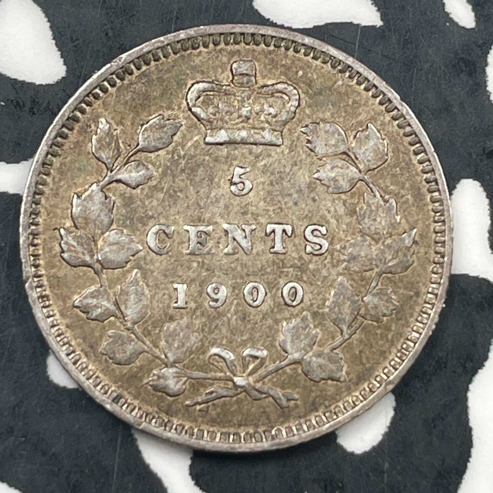 1900 Canada 5 Cents Lot#N3787 Silver! Nice!
