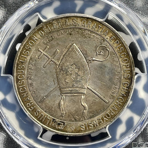 1909 Peru Bishop Pedro Naranjo Consecration Medal PCGS MS62 Lot#G1018 Silver!
