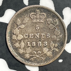 1888 Canada 5 Cents Lot#E7375 Silver!