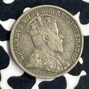 1910 Canada 5 Cents Lot#T6929 Silver!