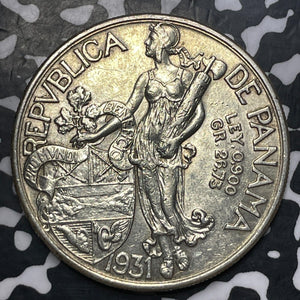 1931 Panama 1 Balboa Lot#JM8296 Large Silver! Nice!