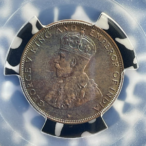 1934 Hong Kong 1 Cent PCGS MS63BN Lot#G704 Choice UNC! Beautiful Toning!
