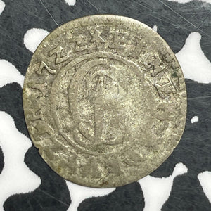 1722-GW Germany Pfalz 1 Kreuzer Lot#T6474 Silver! Scarce!
