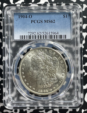 1904-O U.S. $1 Morgan Dollar PCGS MS62 Lot#G424 Silver! Choice UNC!