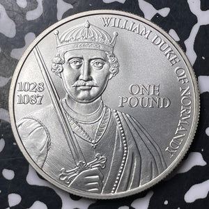 2002 Guernsey William Duke Of Normandy £1 Pound Lot#MK143 Silver!