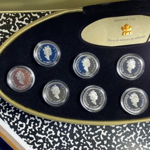 1999 Canada New Millennium 12x Coin Proof Set Lot#B2698 Silver! With Case