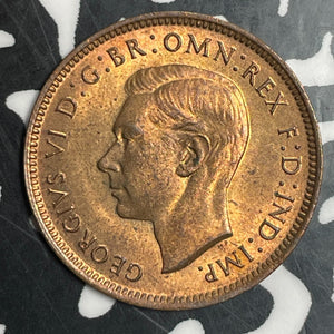 1943 Great Britain Farthing Lot#T2735 High Grade! Beautiful!