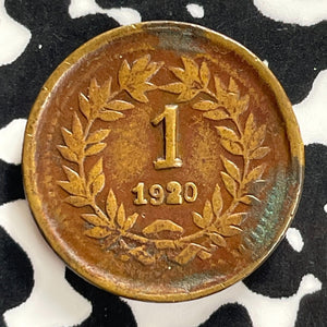 1920 Honduras 1 Centavo Lot#JM0188 Very Scarce! Nice Detail, Spots. 30000 Minted