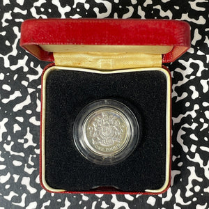 1983 Great Britain £1 Pound Lot#B2511 Silver! With Original Box