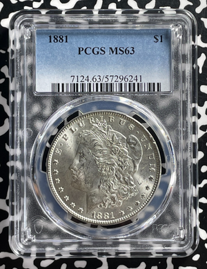 1881 U.S. $1 Morgan Dollar PCGS MS63 Lot#G555 Silver! Choice UNC!