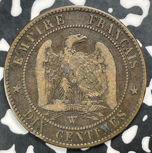 1855-W France 10 Centimes Lot#C0329