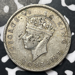 1942-S Fiji 1 Shilling Lot#E8292 Silver!