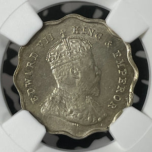 1908-(B) India 1 Anna NGC MS63 Lot#G181 Choice UNC!