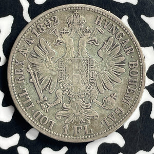 1892 Austria 1 Florin Lot#T7084 Silver!