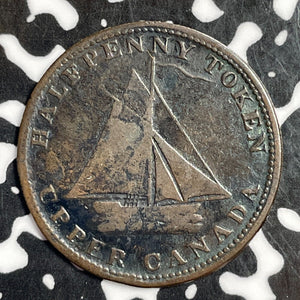 1820 Upper Canada Commercial Change 1/2 Penny Half Penny Token Lot#E3869