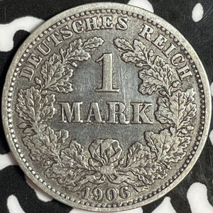 1906-J Germany 1 Mark Lot#D8063 Silver! Better Date