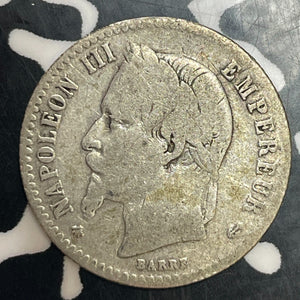 1864-A France 50 Centimes Lot#T3269 Silver!