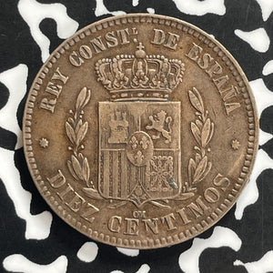 1878 Spain 10 Centimos Lot#C0048 Nice!