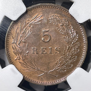 1905 Portugal 5 Reis NGC MS64BN Lot#G8979 Choice UNC!