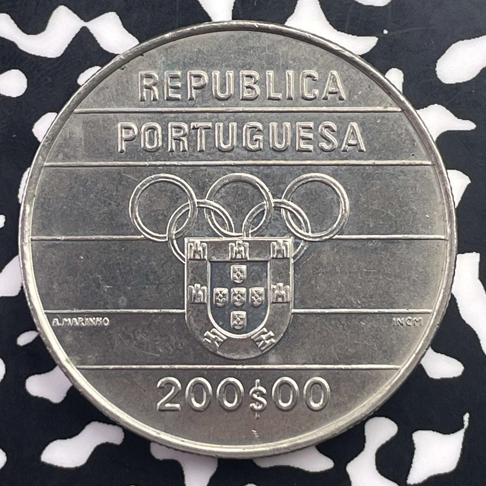 1992 Portugal 200 Escudos Lot#C4829 High Grade! Beautiful! Olympics