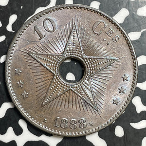 1888 Belgian Congo 10 Centimes Lot#T2991 High Grade! Beautiful!