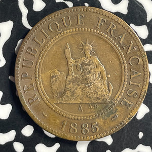 1885-A French Indo-China 1 Centime Lot#T6877