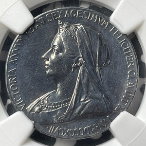 1897 G.B. Queen Victoria Jubilee Medal NGC Cleaned-UNC Details Lot#G8397 Silver!