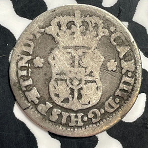 1764-Mo Mexico 1/2 Real Half Real Lot#T0084 Silver! Bent