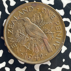 1942 New Zealand 1 Penny Lot#T7996 Key Date!