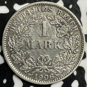 1906-E Germany 1 Mark Lot#E3811 Silver!