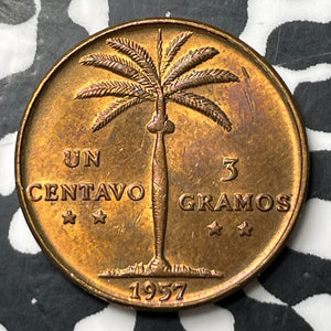 1957 Dominican Republic 1 Centavo Lot#MK386 High Ggrade! Beautiful!