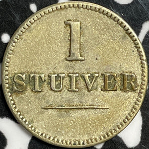 (1874) Curacao 1 Stuiver Token Lot#D6958 KM#Tn2