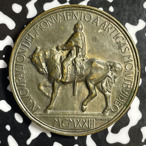 1935 Uruguay Artigas Monument Medal By Bassi Lot#E2507 35mm