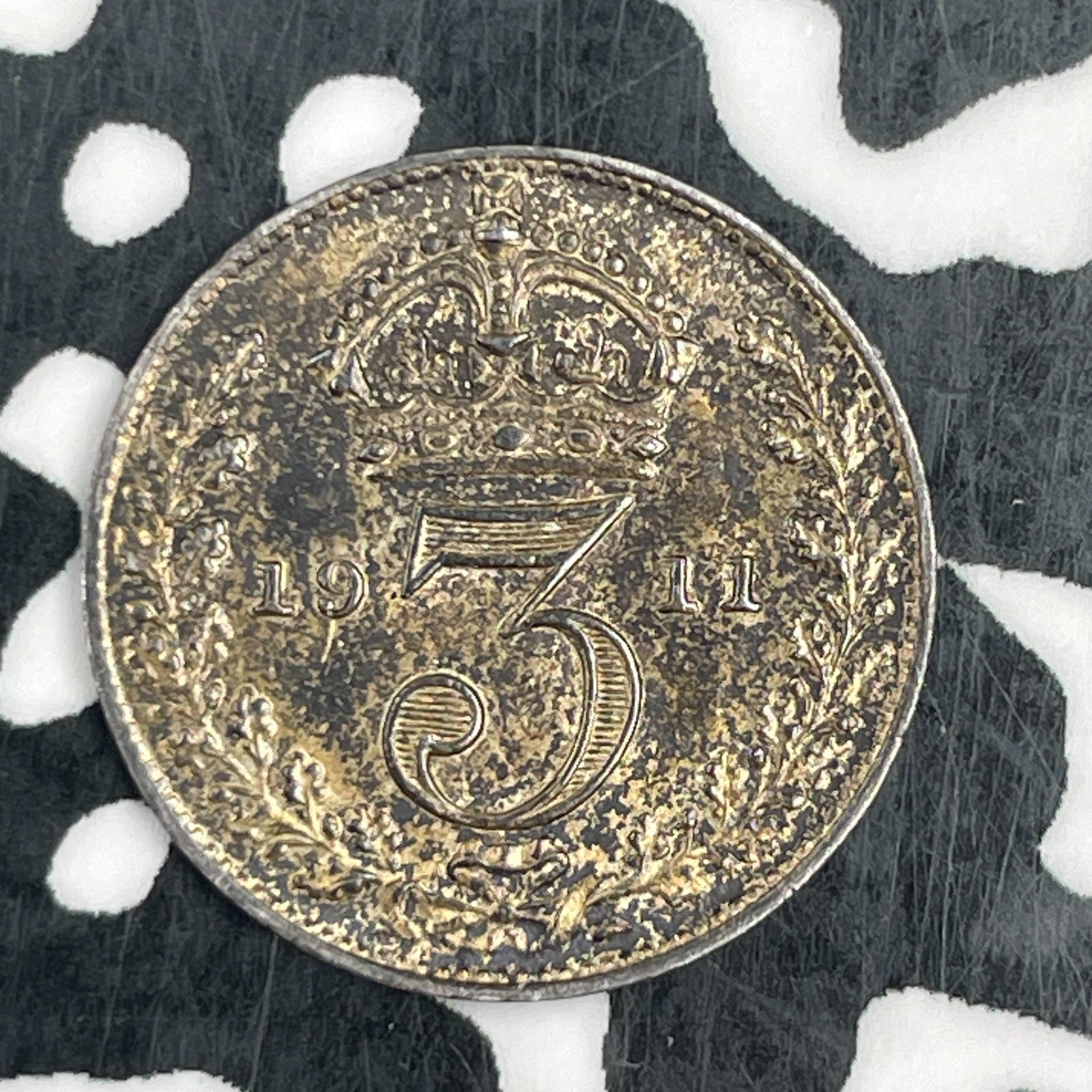 1911 Great Britain 3 Pence Threepence Lot#F7526 Silver! Nice!