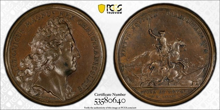 "1691" France March Of The Dauphin/Combat Of Leuze Medal PCGS MS63 Lot#GV2274