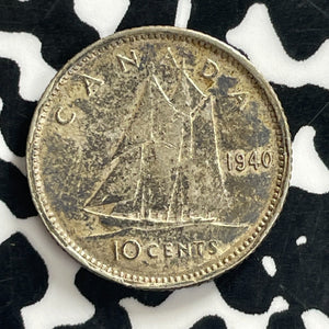 1940 Canada 10 Cents Lot#C1216 Silver!
