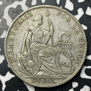 1930 Peru 1 Sol Lot#E7106 Large Silver Coin!