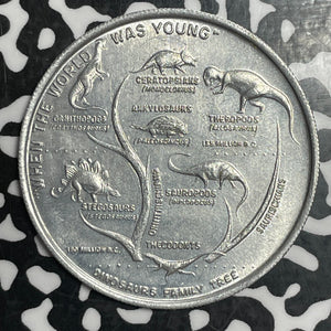 Undated U.S. 'When the World Was Young' Dinosaur Medal Lot#T2828