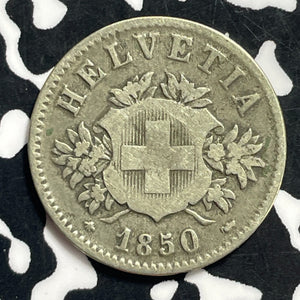 1850-BB Switzerland 20 Rappen Lot#C0456