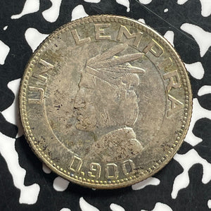 1937 Honduras 1 Lempira Lot#JM9543 Silver! High Grade! Beautiful!
